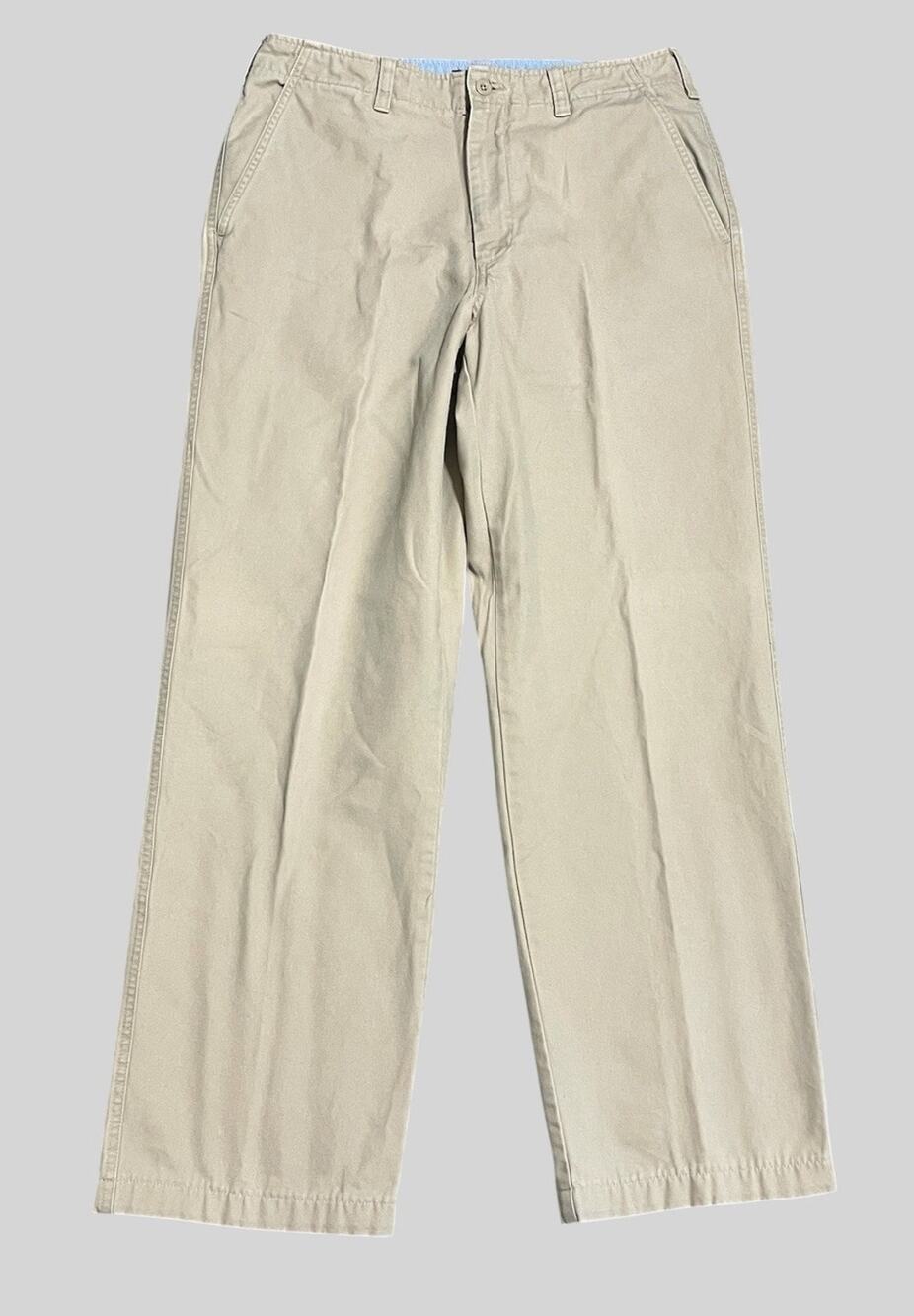 Lands End Cotton Canvas Khaki Pants Mens 30x29 School Work Classic Casual